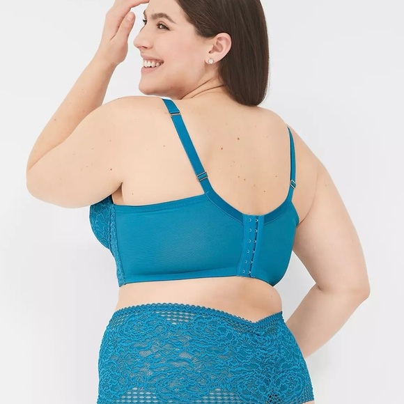 Cacique Teal Blue Lace Panties 22/24 NWT - Picture 2 of 6